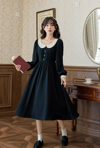 Beth Peter Pan Collar Midi Dress