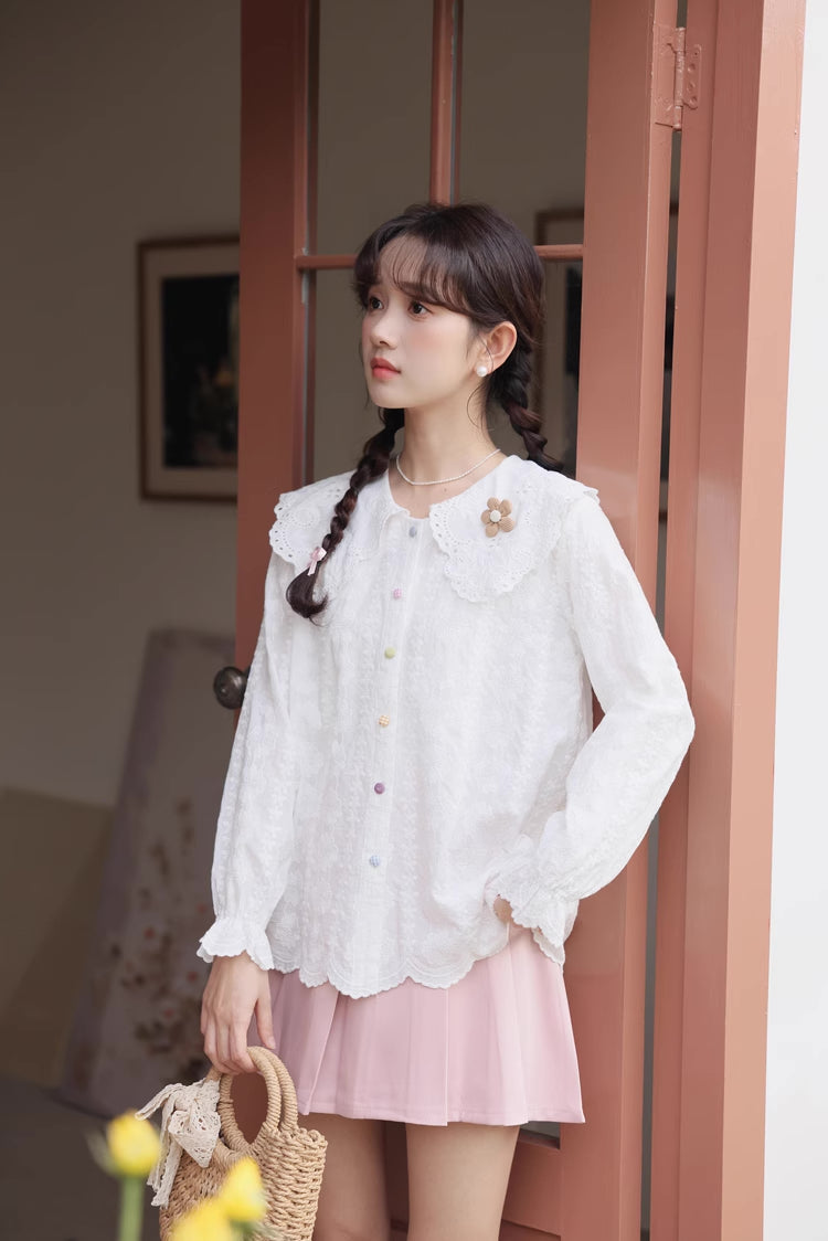 Floral Broderie Blouse