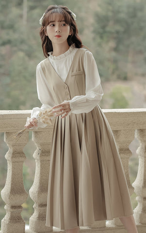 Journalist Midi Pinafore Set