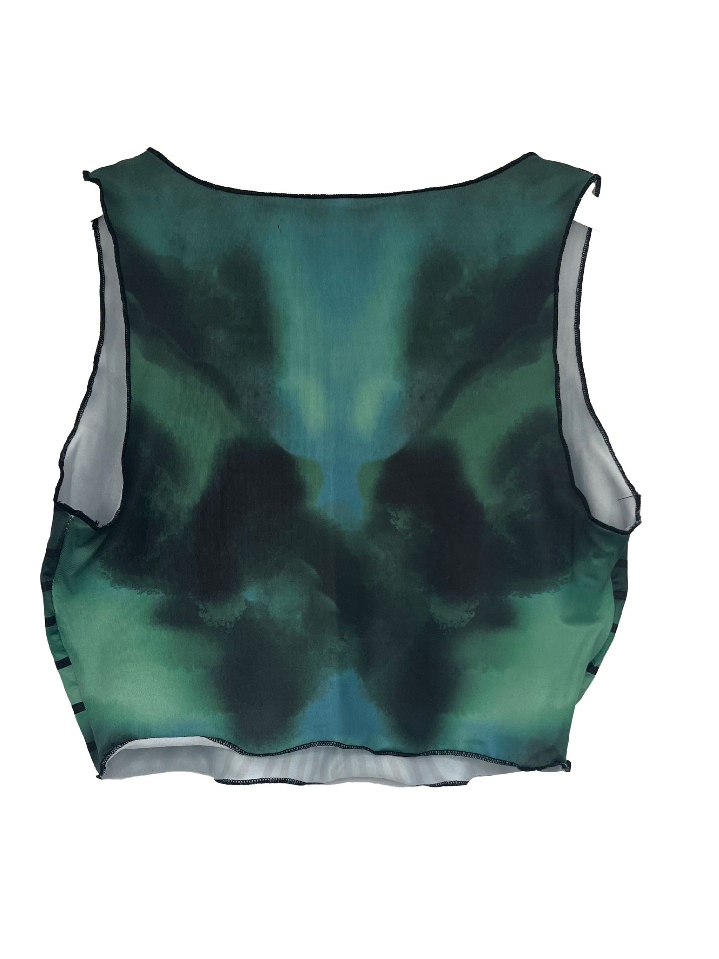 Kurzes Tanktop „Love“ mit Lettuce Edge-Print