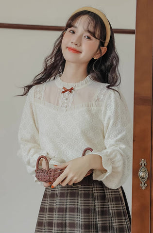 Sweet Lace Layering Blouse