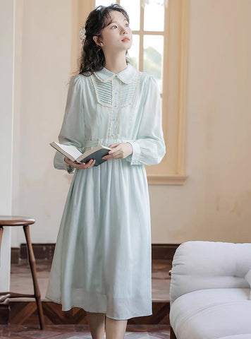 Sunday Tea – Langärmliges Midikleid