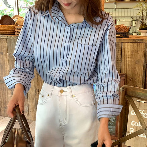 Everyday Stripe Button Up Shirt
