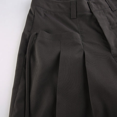 Cross Over Pleated Tailored Pants