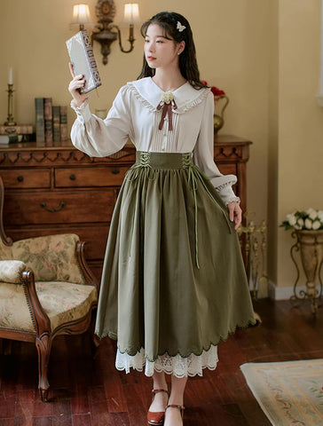 Conjunto de blusa y falda Evergarden