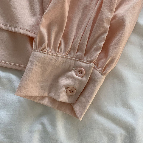 Pintuck Puff Sleeve Blouse