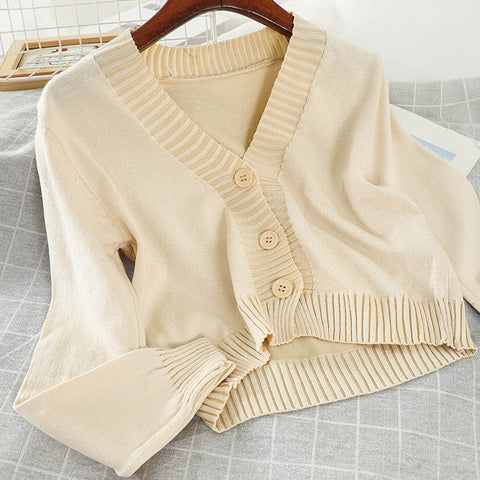 Basic Cropped Cardigan