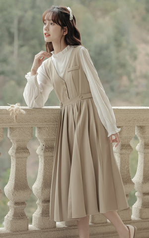 Journalist Midi Pinafore Set