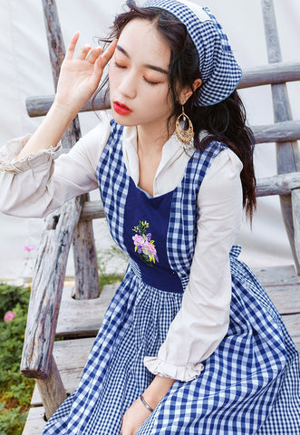 Gingham Pastures Twofer Midikleid