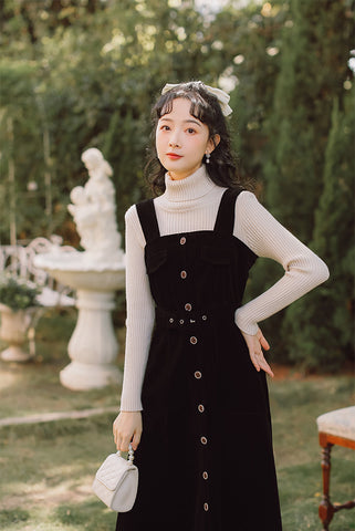 Corduroy Button Up Midi Dress