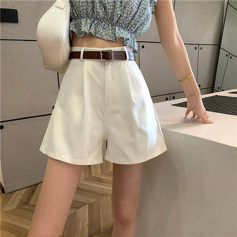 Everyday Neutrals Belted Shorts