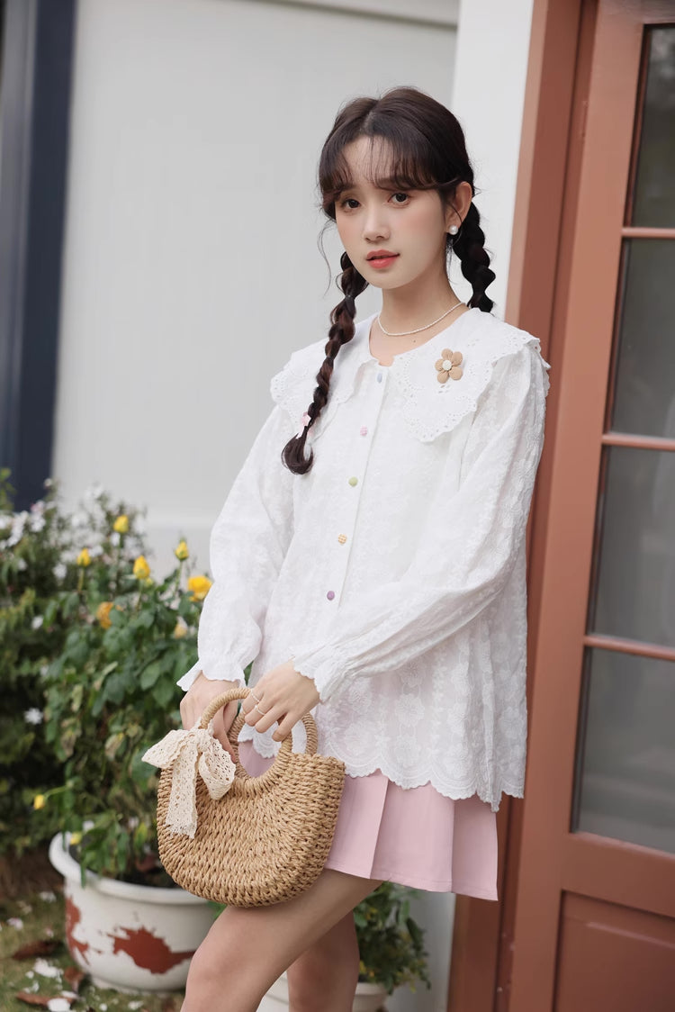 Floral Broderie Blouse