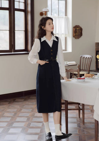 Denim Midi Pinafore