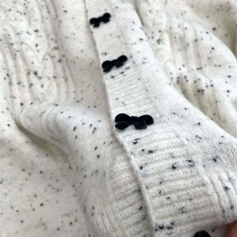 Wear the popular style bow knitted cardigan for and winter Korean sweater jacket ins clothing y2k tops emo