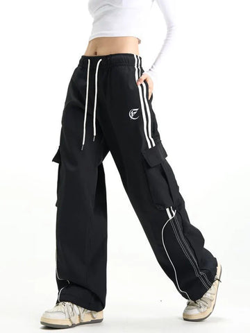Voguable American Retro Y2K Cargo Pants Harajuku Oversize Hip Hop Straight Trousers Bf Streetwear Casual Vintage Pant