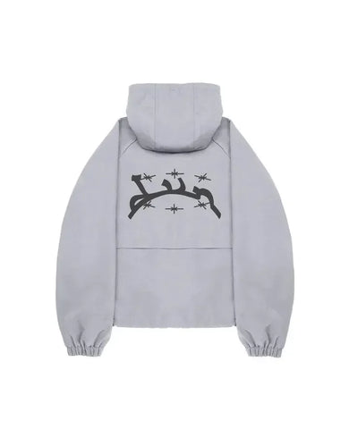 Vintage Washed Jacket Y2K Zipper Hoodie Rock Hip Hop Retro Embroidery Oversized Hoodie Sweatshirt Zipper Jackets