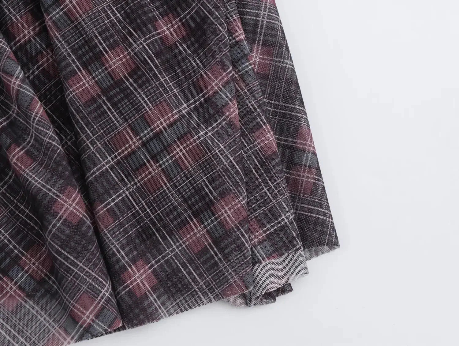 High Waist Retro Chic Plaid Long Skirt Elegant Zipper Skirt Streetwear Y2K A-line Skirt