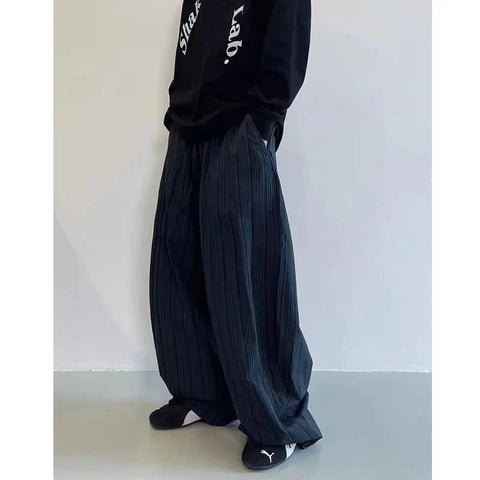 Trendy American Vintage Striped Oversized Streetwear Baggy Pants Y2K Harajuku Hip Hop Casual Wide Leg Trousers Pantalones