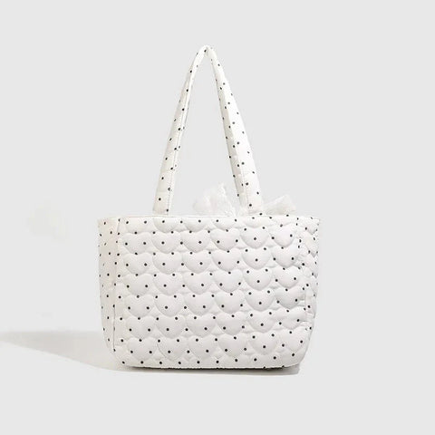 Streetwear Vintage All Match Transparent Ita Bags Casual Y2k Aesthetic Dots Underarm Bag Trendy Shoulder Handbags
