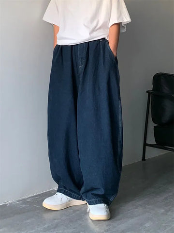 Straight Jeans Blue Loose Denim Trousers Neutral Y2K Jean Streetwear Casual Wide Jeans Mans Pants Baggy jeans