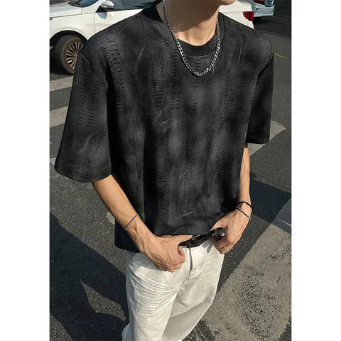 Loose Fit Tie Dye Short Sleeve Round Neck T-Shirt Casual Streetwear Soft Breathable Oversized Tee Comfy Y2K