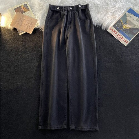 Wide Leg Jeans S-3XL Clothing Y2k Denim Trousers High Street Harajuku American Retro Washed Vintage Baggy Cool
