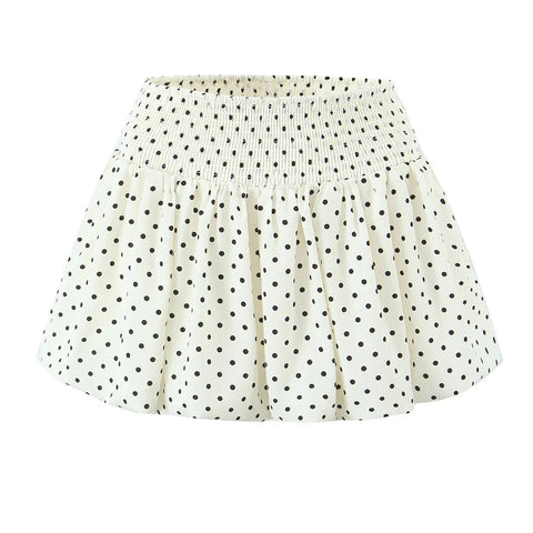American Retro Elastic Waist Polka Dot Mini Skirt Holiday Short Bud Skirts Y2K New