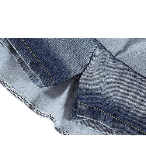 Voguable Vintage Skirts Y2k Korean Style Jean Skirt Blue Kawaii Harajuku A-Line Denim Skirt Chic Casual Clothes