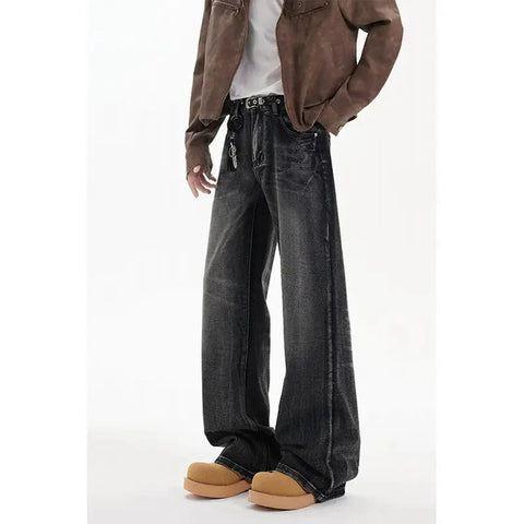 Jeans Washed Bootcut Jeans Streetwear Urban Denim Trousers Casual  Vintage Hip Hop Pants Retro Style Y2K