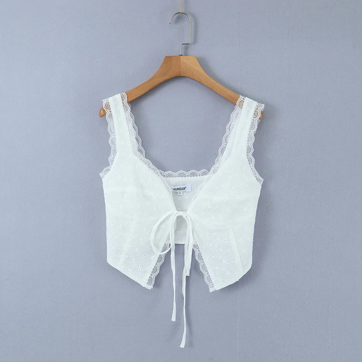 white lace crop tops casual lace tank top for cute tops front tie corset top korean streetwear y2k