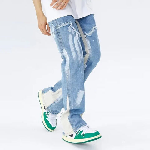 Kanye Y2K Streetwear Baggy Flare Jeans Cargo Pants Clothing Drawstring Sweatpants Denim Trousers Pantalon