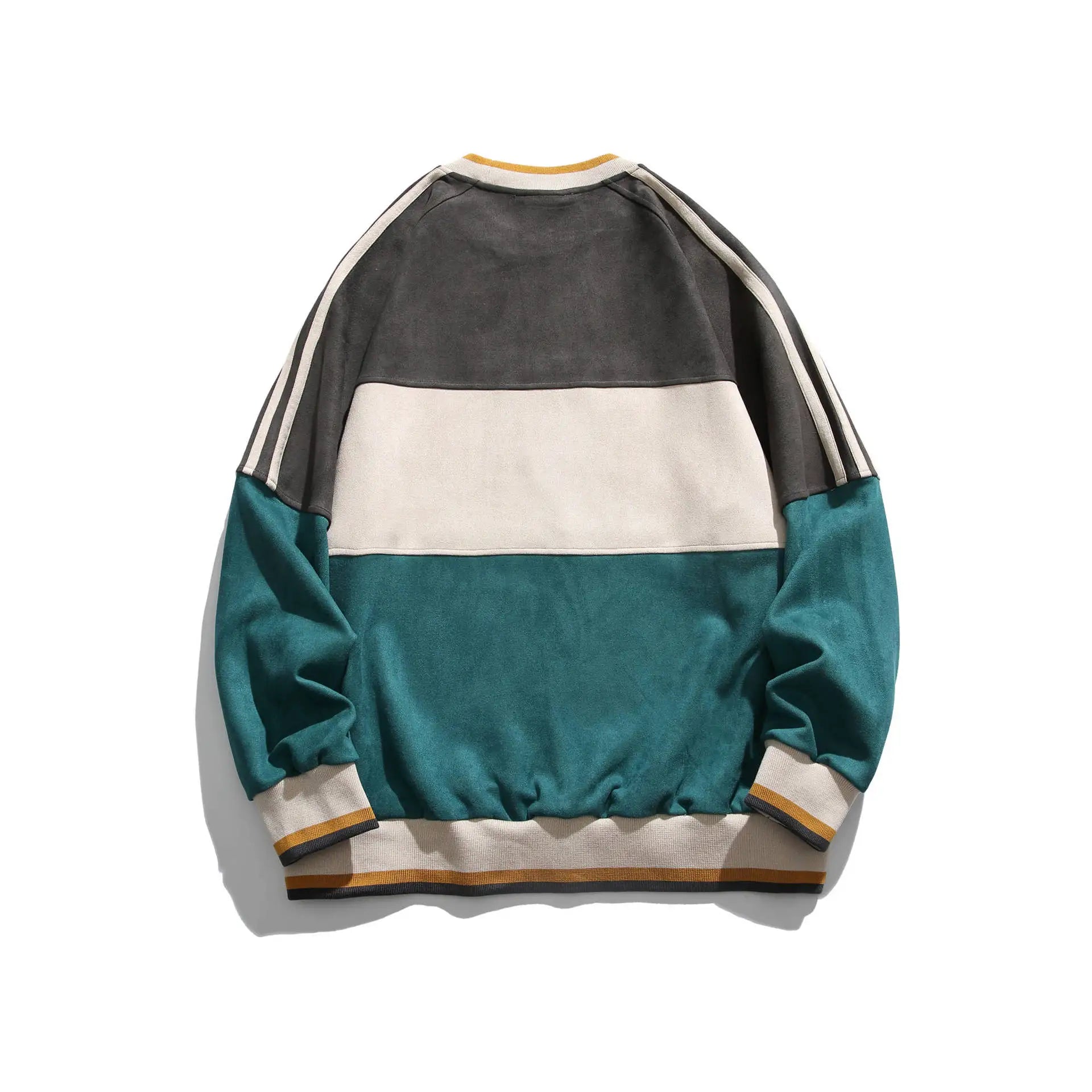 Voguable  Y2k Sweatshirts Suede Hip Hop And Couple Sports Pullovers China-Chic Loose Versatile Casual Tops Spliced