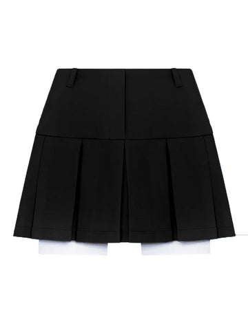 Mini Skirt For Cute High Waist Y2K Skirts Set Casual Streetwear WoBottom Black Pleated Skirts