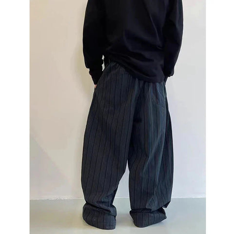 Trendy American Vintage Striped Oversized Streetwear Baggy Pants Y2K Harajuku Hip Hop Casual Wide Leg Trousers Pantalones