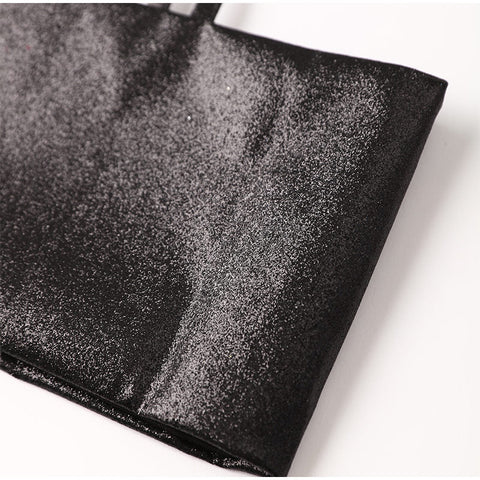 Glitter Club Crop Top Off Shoulder Tank Cami Clothing Super Short Party Night Shiny Bling Sleeveless Tube Tops Y2K