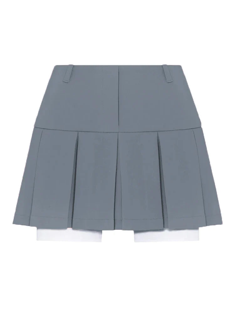 Mini Skirt For Cute High Waist Y2K Skirts Set Casual Streetwear WoBottom Black Pleated Skirts