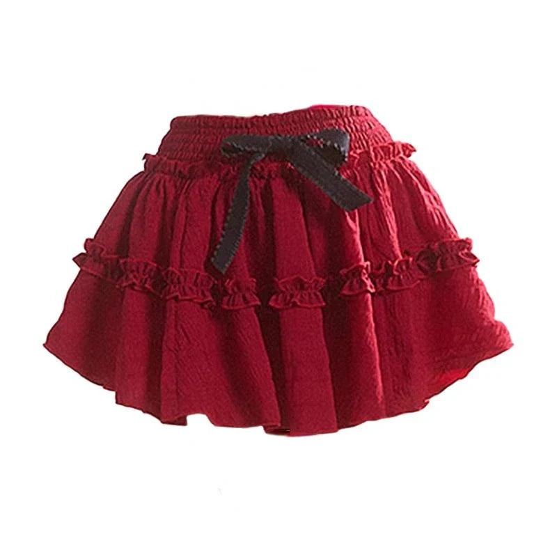 Voguable Japanese Style Kawaii Cake Skirt Lolita Sweet Cute Y2k Mini Skirt Girls 2000s Slim Korean Clothing Chic