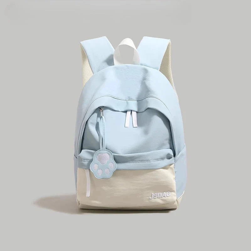 Contrast Color Patchwork Simple College Students Backpack Sweet Y2k Aesthetic Casual Schoolbags All Match Chic Schoolbags
