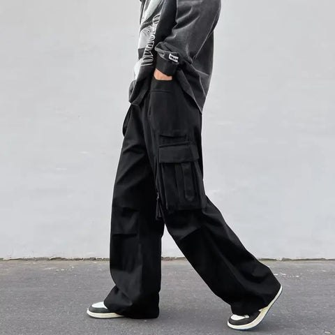 Cargo Pants Vintage American Stylish Loose Safari Style Unisex Street BF Fall All-match Harajuku Y2k Trouser Chic