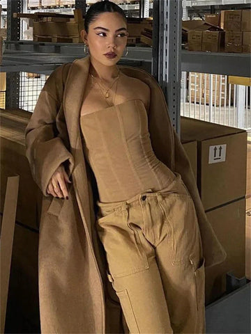 Mesh Backless Vest FeElegant Luxury Patchwork Strapless Solid Slim Streetwear Inner Y2k Tank Top Women's