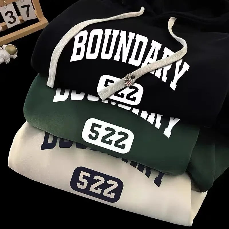 Retro Casual High Street Hoodies For Letter Print Pullover Hooded Sweatshirts Oversized Y2K Hoody Clothing