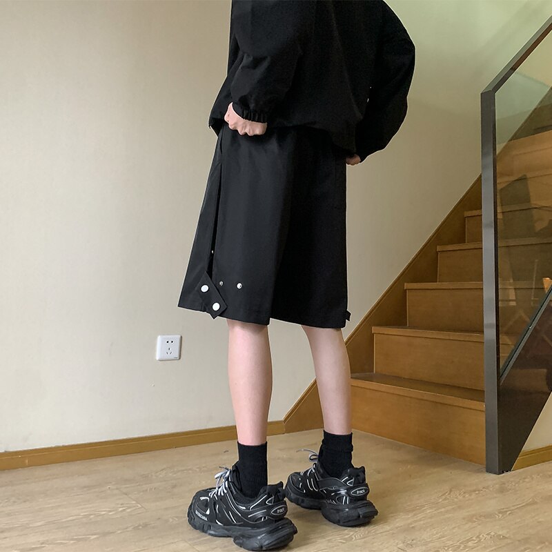 American Y2k Shorts Loose Large M-5XL Solid Casual Short Pants All-match Hip Hop Streetwear