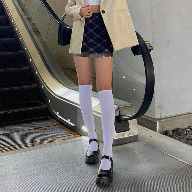 Voguable  Vintage Plaid Double Layer Mesh Skirt High Waist Straight Mini Skirts Fairy Grunge Streetwear Korean Chic Y2K Skirts