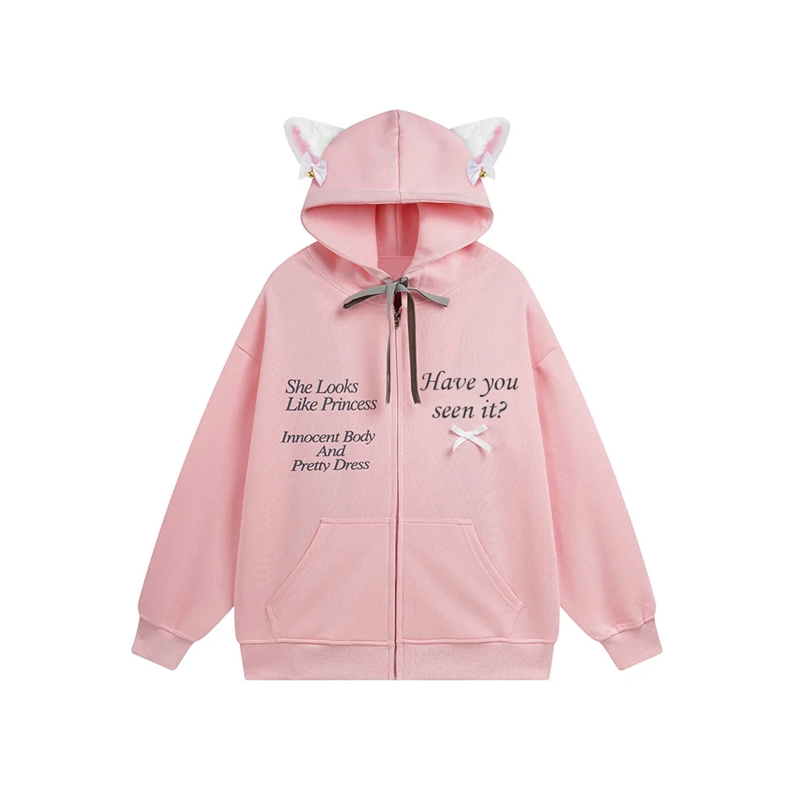 s Oversized Zip Up Hoodies Sweatshirts Y2K Clothes Cute Teen Girl Fall Casual Drawstring Jackets with Pockets