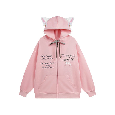 s Oversized Zip Up Hoodies Sweatshirts Y2K Clothes Cute Teen Girl Fall Casual Drawstring Jackets with Pockets