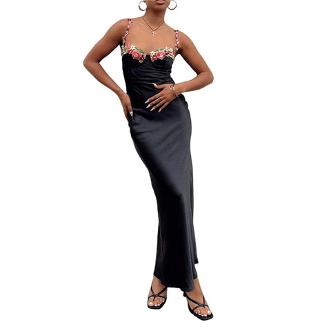 Corset Dresses for y2k Low Cut Satin Spaghetti Strap Sleeveless Bodycon Dresses Going Out Party Dresses
