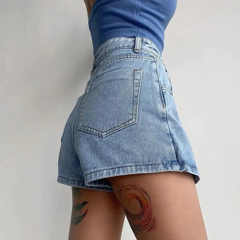 Mini Denim Skirts Slim Chic Vintage Asymmetrical Hotsweet Streetwear Design Ulzzang Student Harajuku Y2k Faldas