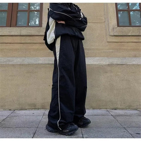 Y2K Streetwear Chic Cargo Korean Harajuku Casual Parachute Tech Pants for Sweatpants Wide Leg Joggers Trousers Clothes