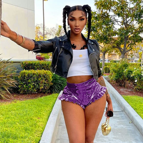 Voguable  Clubwear Wide Leg Loose Casual Vintage Shorts Streetwear Woman Y2k High Waist Flared Shorts Mujer