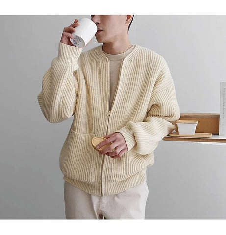 Knit Sweaters For Cardigan Warm Clothing Luxury Y2k Vintage Sweater Winter Cotton Warm Man Clothes